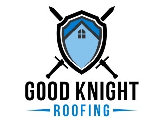 Good Knight Roofing logo design by dibyo