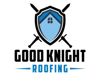 Good Knight Roofing logo design by dibyo
