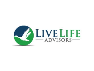 Live Life Advisors logo design by pixalrahul