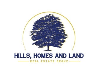 Hills, Homes, and Land logo design by AYATA