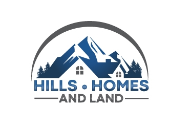 Hills, Homes, and Land logo design by NikoLai
