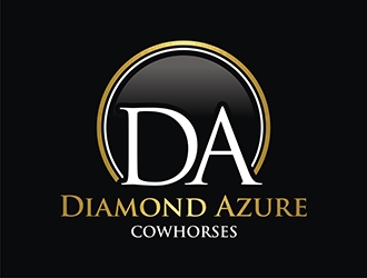 Diamond Azure Cowhorses and Diamond Azure ranch logo design by gitzart