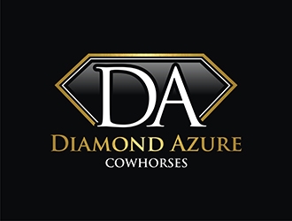 Diamond Azure Cowhorses and Diamond Azure ranch logo design by gitzart
