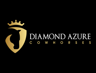 Diamond Azure Cowhorses and Diamond Azure ranch logo design by JessicaLopes