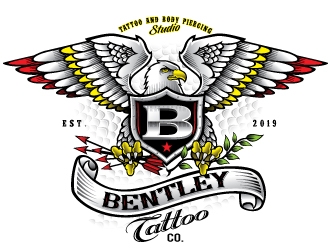 Bentley Tattoo Company logo design by REDCROW