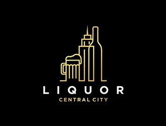 Central City Liquor  logo design by logolady