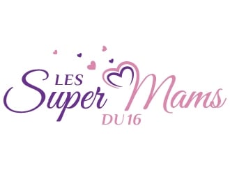Les Super Mams du 16 logo design by MonkDesign