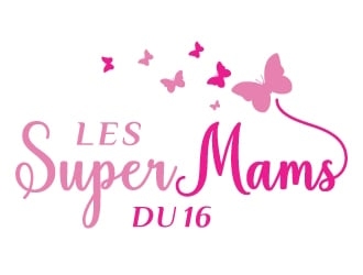 Les Super Mams du 16 logo design by MonkDesign