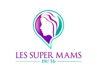 Les Super Mams du 16 logo design by uttam