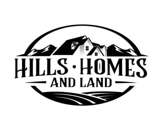 Hills, Homes, and Land logo design by DreamLogoDesign