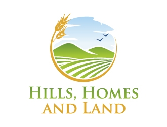 Hills, Homes, and Land logo design by jaize