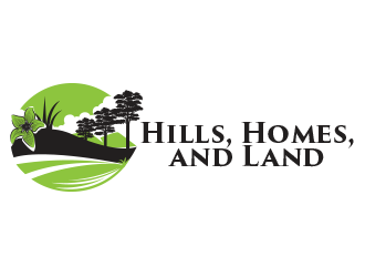 Hills, Homes, and Land logo design by scriotx
