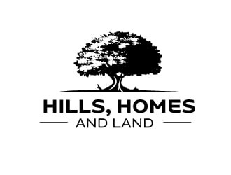 Hills, Homes, and Land logo design by ElonStark
