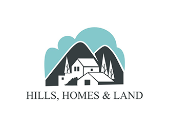 Hills, Homes, and Land logo design by logolady