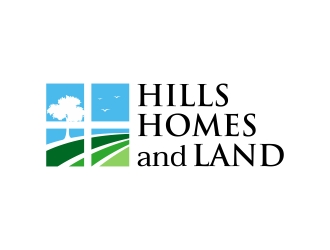 Hills, Homes, and Land logo design by Mbezz