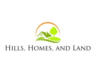 Hills, Homes, and Land logo design by jetzu