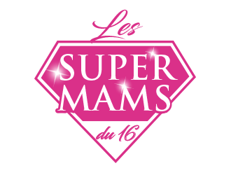 Les Super Mams du 16 logo design by BeDesign