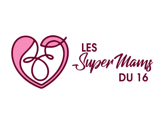 Les Super Mams du 16 logo design by JessicaLopes