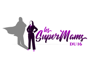 Les Super Mams du 16 logo design by schiena