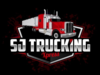 SJ Trucking Xpress logo design by ElonStark
