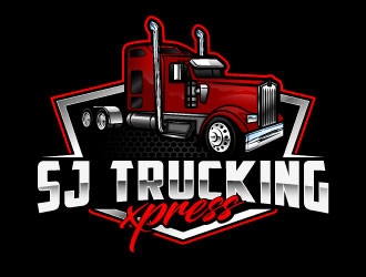 SJ Trucking Xpress logo design by daywalker