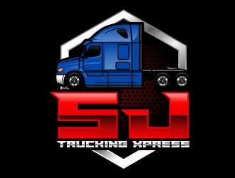 SJ Trucking Xpress logo design by daywalker