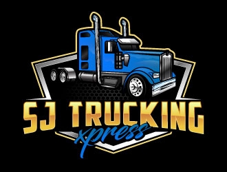 SJ Trucking Xpress logo design by daywalker