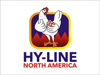 Hy-Line North America logo design by indrabee