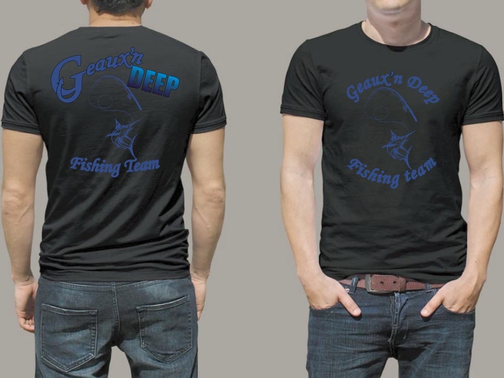 Geauxn Deep Fishing Team logo design by bulatITA