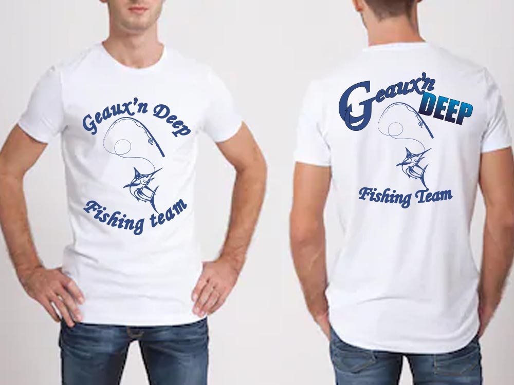 Geauxn Deep Fishing Team logo design by bulatITA
