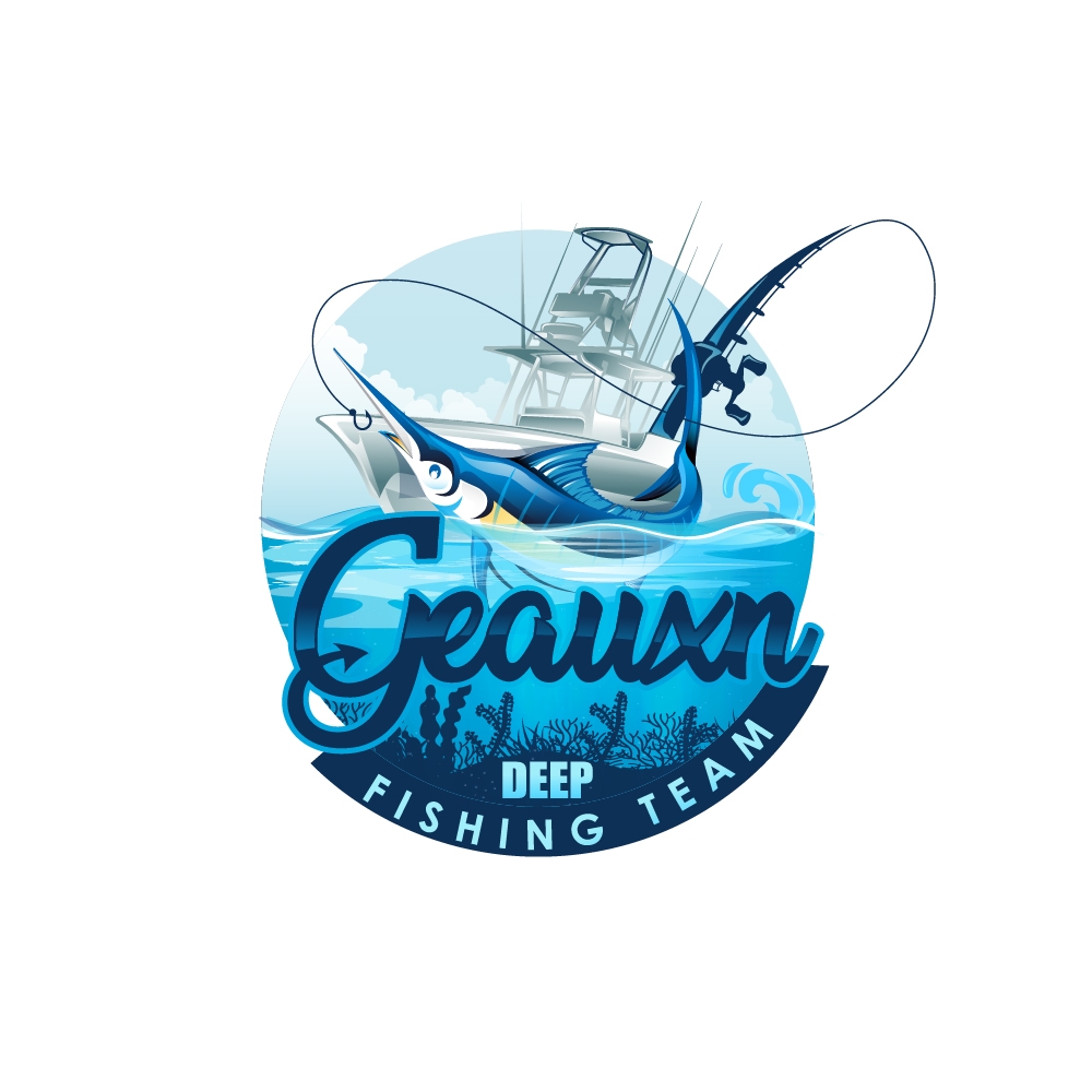 Geauxn Deep Fishing Team logo design by dorijo