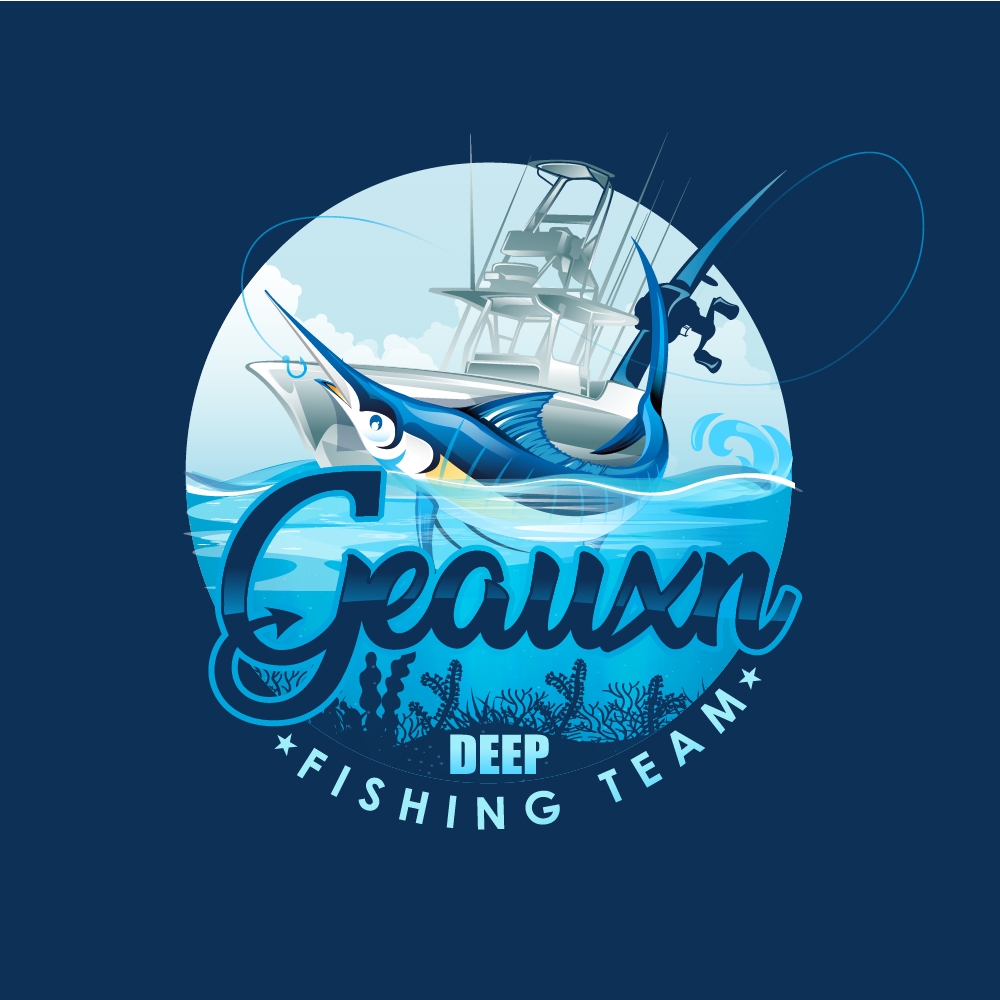 Geauxn Deep Fishing Team logo design by dorijo