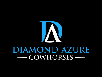 Diamond Azure Cowhorses and Diamond Azure ranch logo design by ingepro