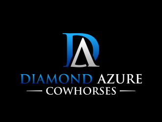 Diamond Azure Cowhorses and Diamond Azure ranch logo design by ingepro