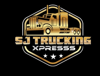 SJ Trucking Xpress logo design by NikoLai