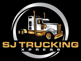 SJ Trucking Xpress logo design by daywalker