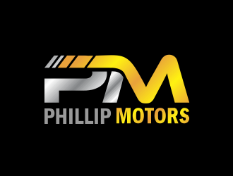 Phillip Motors logo design by giphone