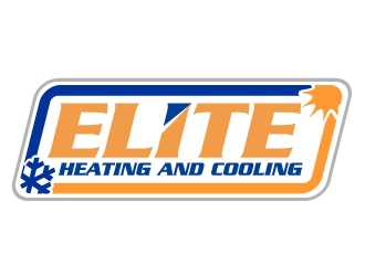 Elite heating and cooling logo design by ElonStark