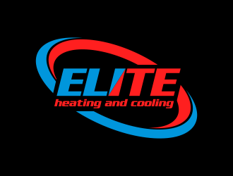 Elite heating and cooling logo design by beejo