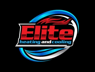 Elite heating and cooling logo design by nexgen