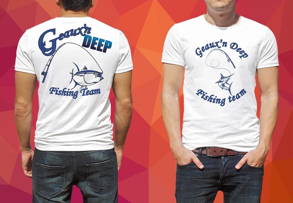 Geauxn Deep Fishing Team logo design by bulatITA