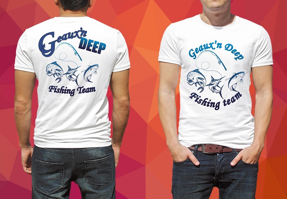 Geauxn Deep Fishing Team logo design by bulatITA