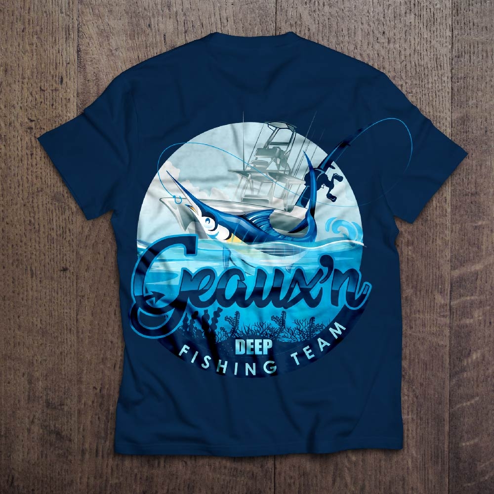 Geauxn Deep Fishing Team logo design by dorijo