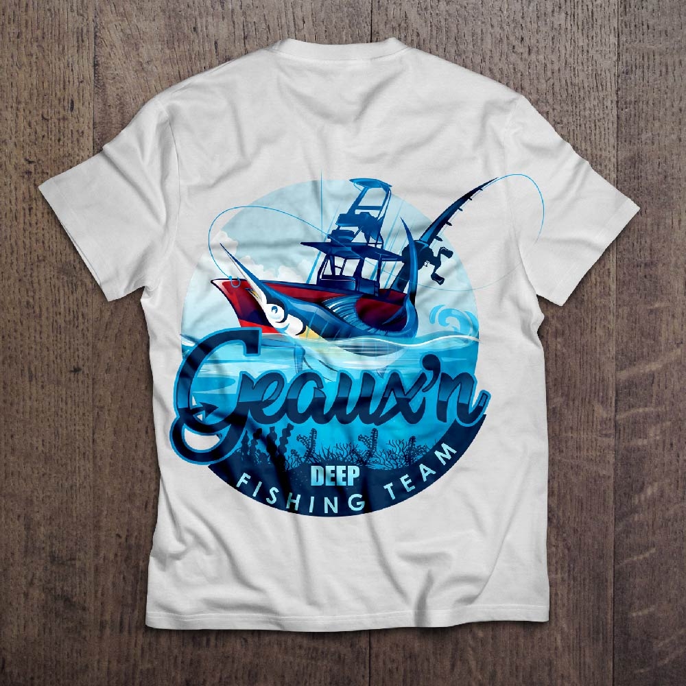 Geauxn Deep Fishing Team logo design by dorijo