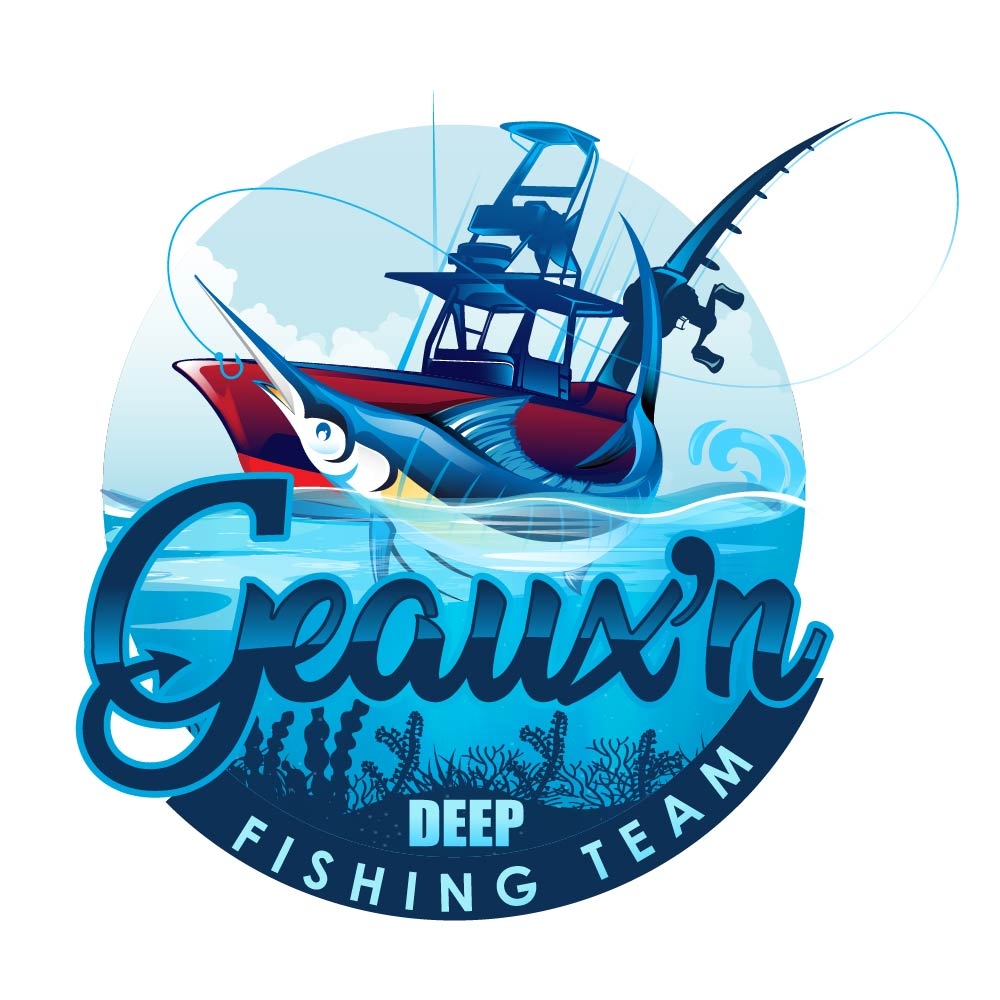 Geauxn Deep Fishing Team logo design by dorijo