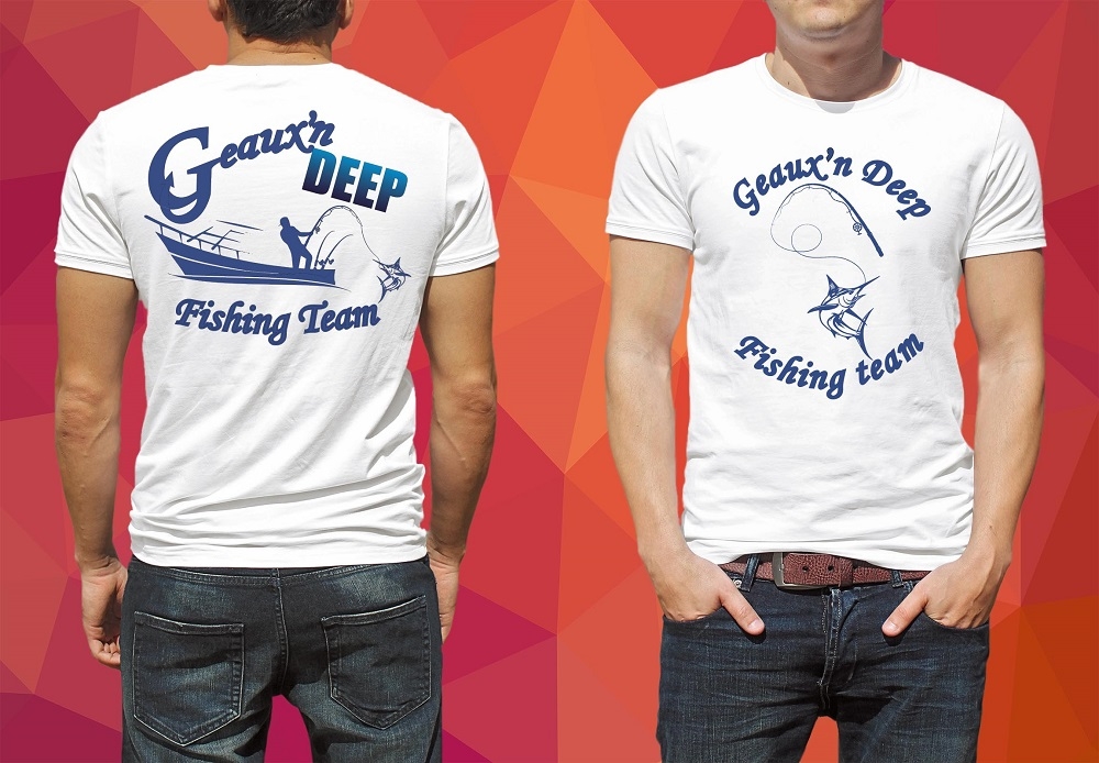 Geauxn Deep Fishing Team logo design by bulatITA