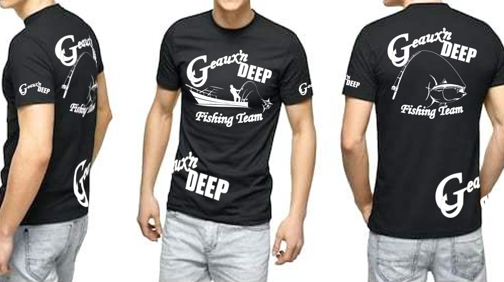 Geauxn Deep Fishing Team logo design by bulatITA
