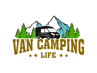 Van Camping Life logo design by Girly