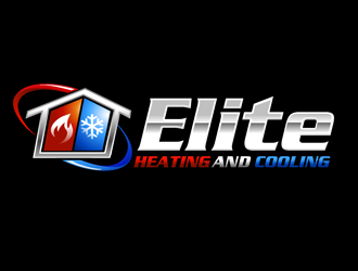 Elite heating and cooling logo design by megalogos