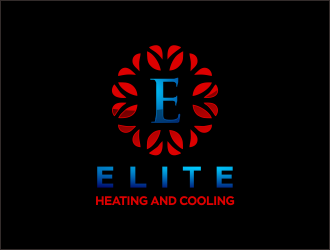 Elite heating and cooling logo design by ROSHTEIN
